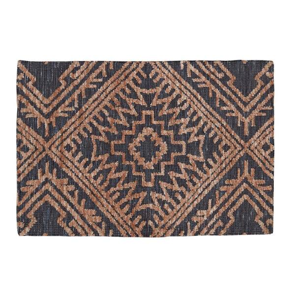 Home Decorators Collection Cypress Charcoal/Rust 2 ft. x 3 ft. Medallion Scatter Area Rug