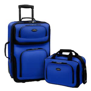 Rio 2-Piece Expandable Carry-On Luggage Set in Blue