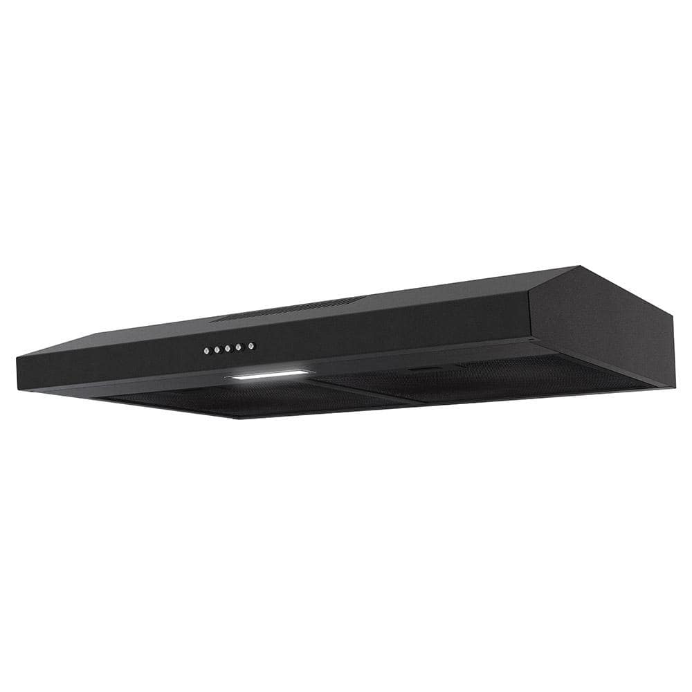 Streamline 30" Black Stainless Steel Convertible Under Cabinet Range Hood