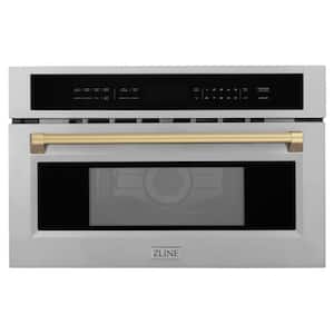 Autograph Edition 30 in. 1000-Watt Built-In Microwave Oven in Fingerprint Resistant Stainless Steel & Champagne Bronze