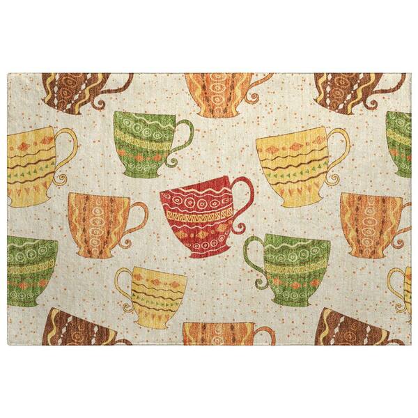 Dream Shag Premium Machine Washable Abstract ADS170 Multi 3 ft. x 4 ft. Area Rug