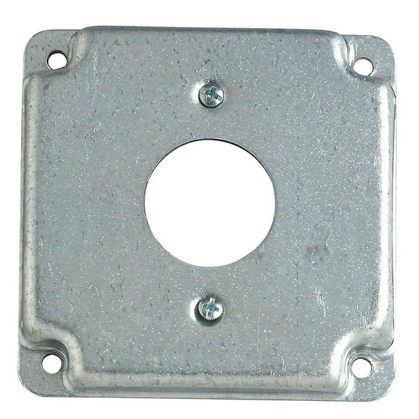 Steel City 1/2 in. Raised 4in. Square 1-13/32 Single Receptacle Cover