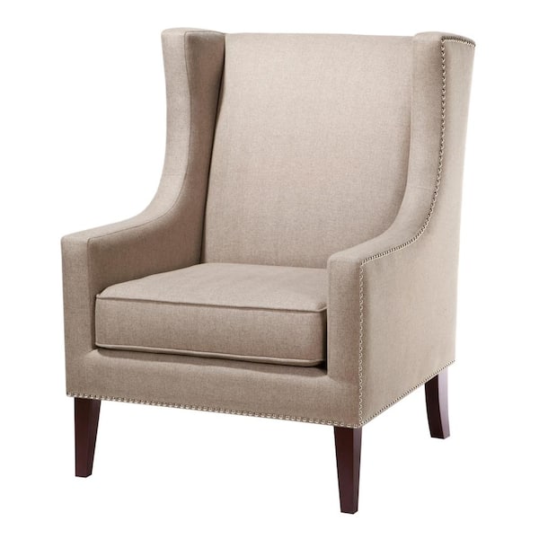 Madison Park Weston Taupe Wingback Chair
