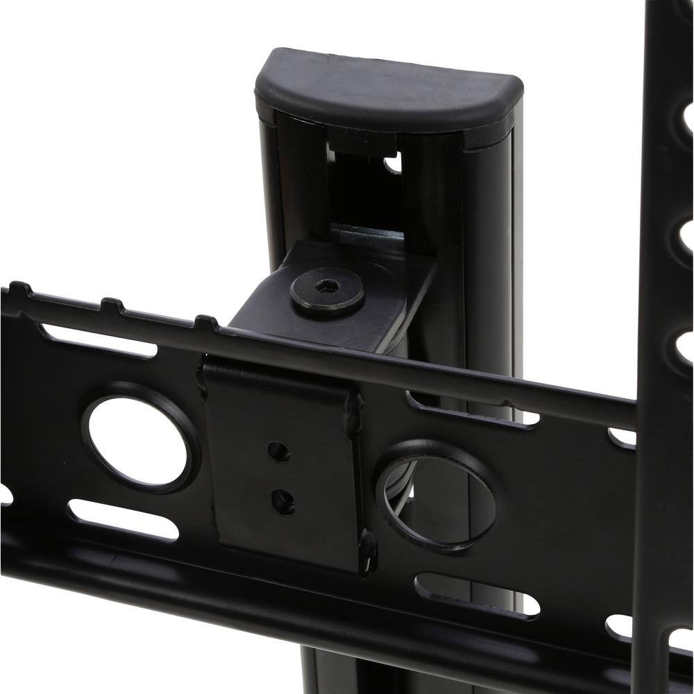 Black Steel Wall Mount with 2 Glass Shelves for 37"-60" TVs