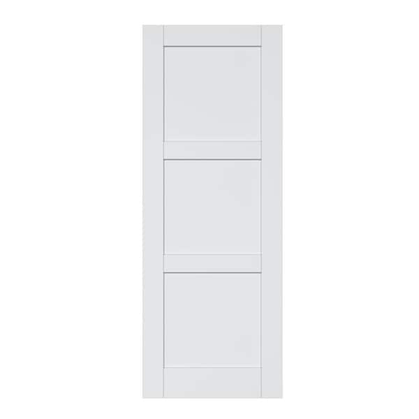 ARK DESIGN 30 in. x 80 in. 3-Lite Paneled Blank Solid Core Composite ...