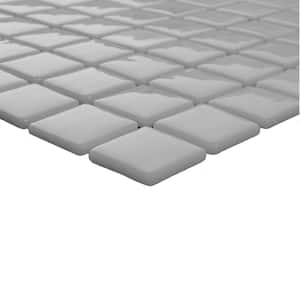Glass Tile Love Purest White Chips Mosaic Glossy Glass Floor Tile (10.76 sq. ft./Case)