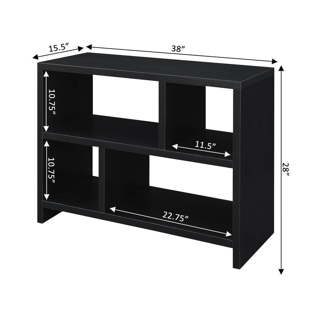 Northfield Modern Black 3-Tier Console Bookcase