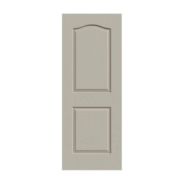 JELD-WEN 28 in. x 80 in. Camden Desert Sand Painted Textured Solid Core Molded Composite MDF Interior Door Slab