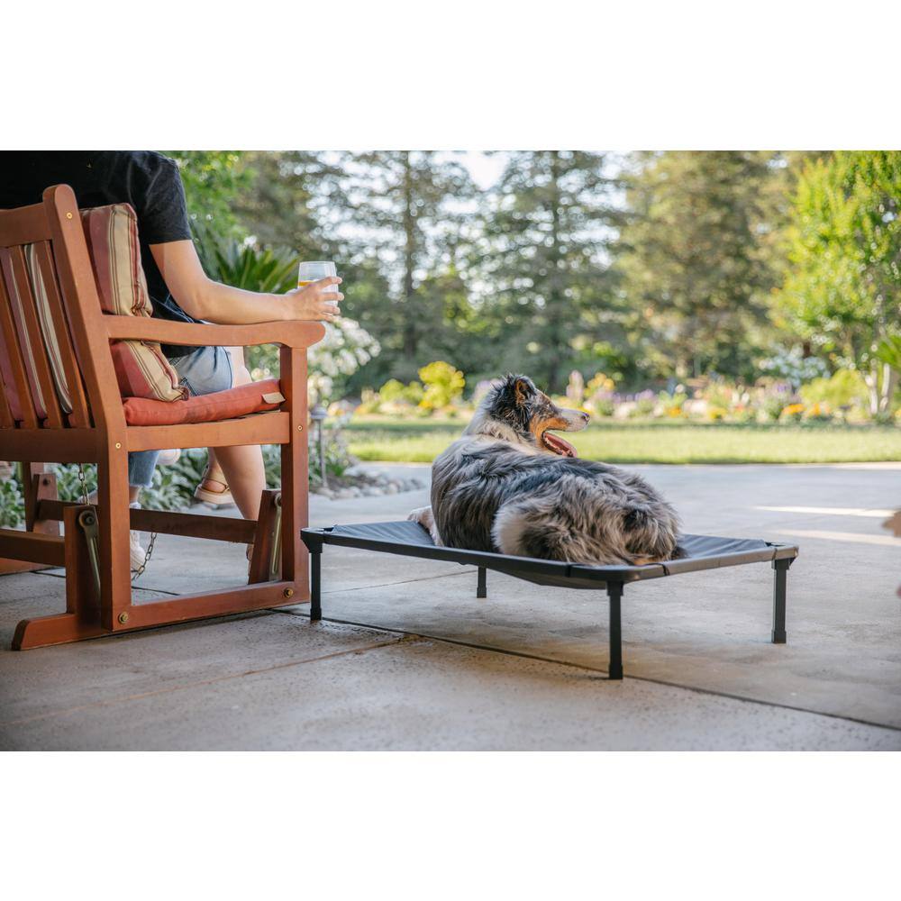 Medium Gray Waterproof Elevated Outdoor Pet Bed