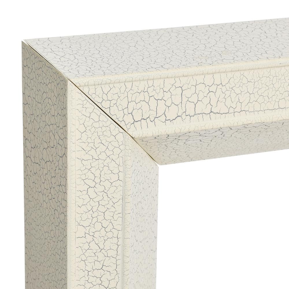 Distressed Cream MDF Decorative Fireplace Mantel, 50" x 40"
