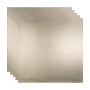 Flat Panel 2 ft. x 2 ft. Brushed Nickel Lay-In Vinyl Ceiling Tile (20 sq. ft.)