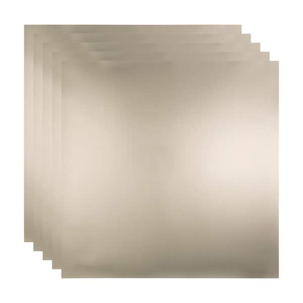Fasade Flat Panel 2 ft. x 2 ft. Brushed Nickel Lay-In Vinyl Ceiling Tile (20 sq. ft.)