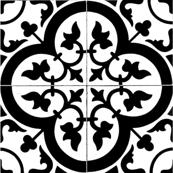 MI ALMA Black B35 6 in. x 6 in. Vinyl Peel and Stick Tile (24 Tiles, 6 sq. ft./Pack)