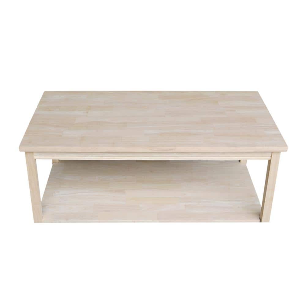 Portman 36" Natural Parawood Rectangular Coffee Table
