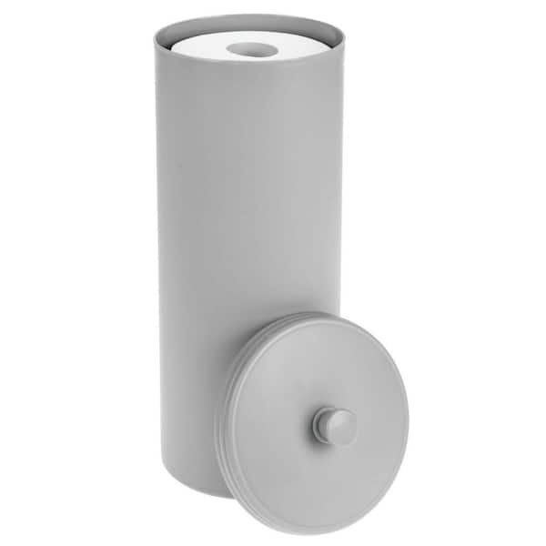 Upgrade Toilet Paper Holder Stand, Silver Gray Freestanding Toilet