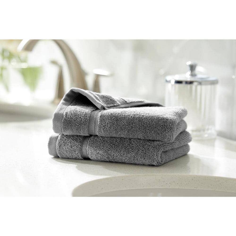 Home Decorators Collection Turkish Cotton Ultra Soft Charcoal Gray Wash  Cloth NHV-8-0615 WSHC - The Home Depot