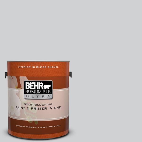 BEHR Premium Plus Ultra 1 gal. #N530-2 Double Click Hi-Gloss Enamel Interior Paint and Primer in One