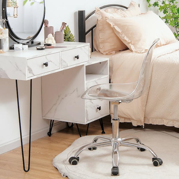 Clear Acrylic Vanity Chair Design Ideas