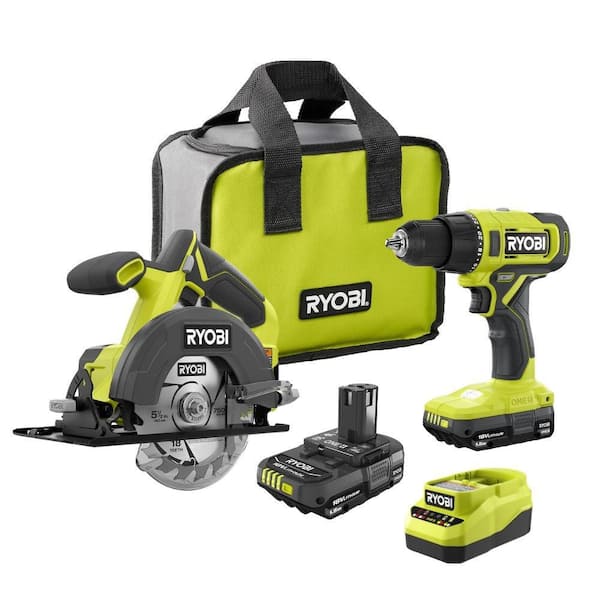 ONE+ 18V Cordless 2-Tool Combo Kit with Drill/Driver, Circular Saw, (2) 1.5 Ah Batteries, and Charger