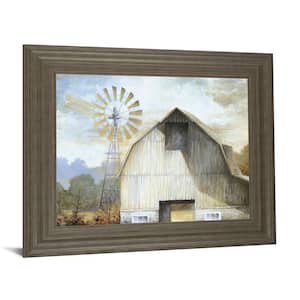 "Barn Country" By White Ladder Framed Print Wall Art 26 in. x 22 in.