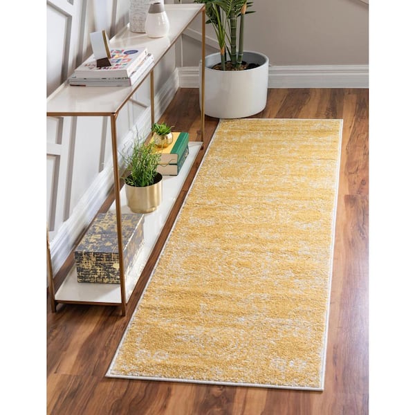 Bromley Wells Yellow 2 ft. x 13 ft. Runner Rug