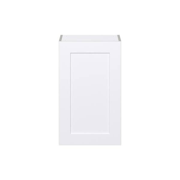 J COLLECTION Wallace Painted Warm White Shaker Assembled Wall Kitchen Cabinet with Full Height Doors (24 in. W x 20 in. H x 14 in. D)