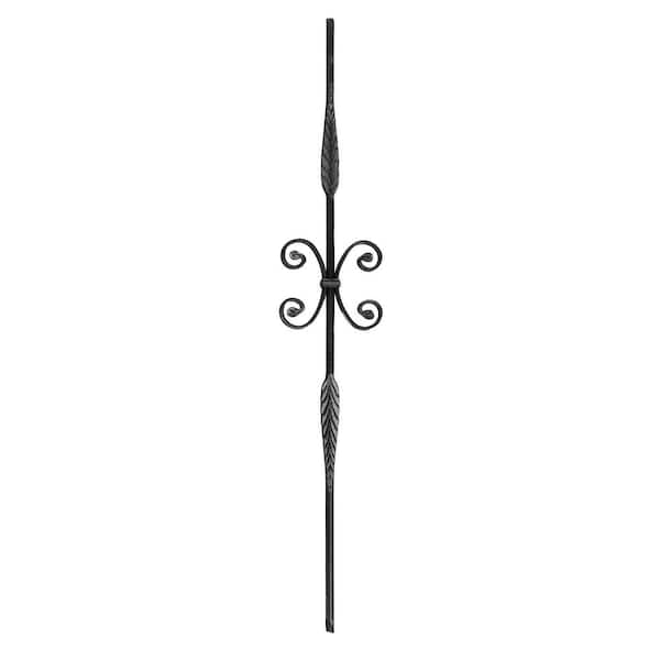 arteferro 44 in. x 9/16 in. Smooth Round Bar Dual Stamped Stair Baluster