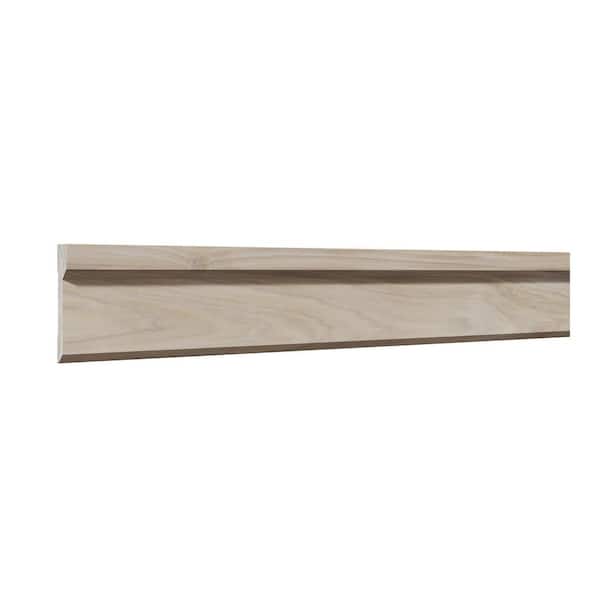 . 69 in. D x 3.5 in. W x 92 in. L Unfinished Poplar Wood Lucent Chair Rail Moulding