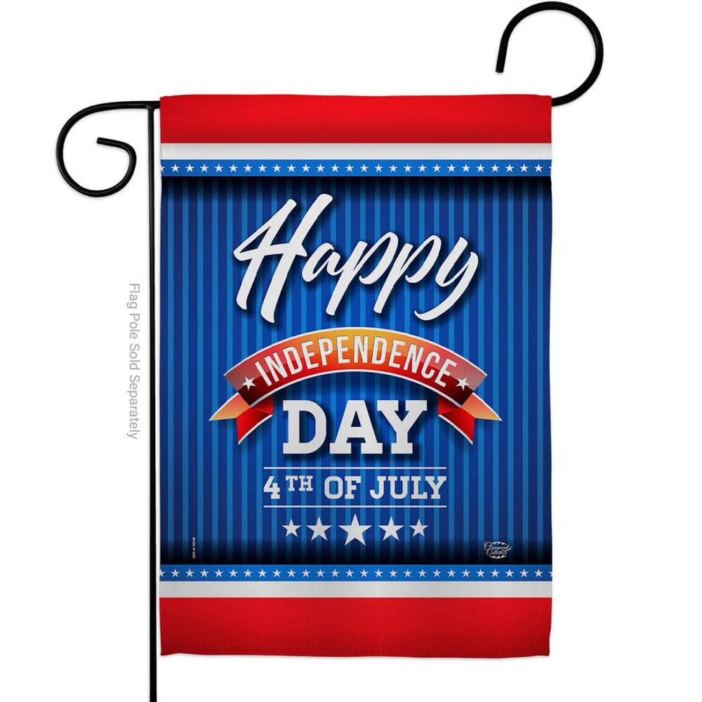 Ornament Collection 13 in. x 18.5 in. 4th of July Day Garden Flag  Double-Sided Patriotic Decorative Vertical Flags HDG192215-BO - The Home  Depot
