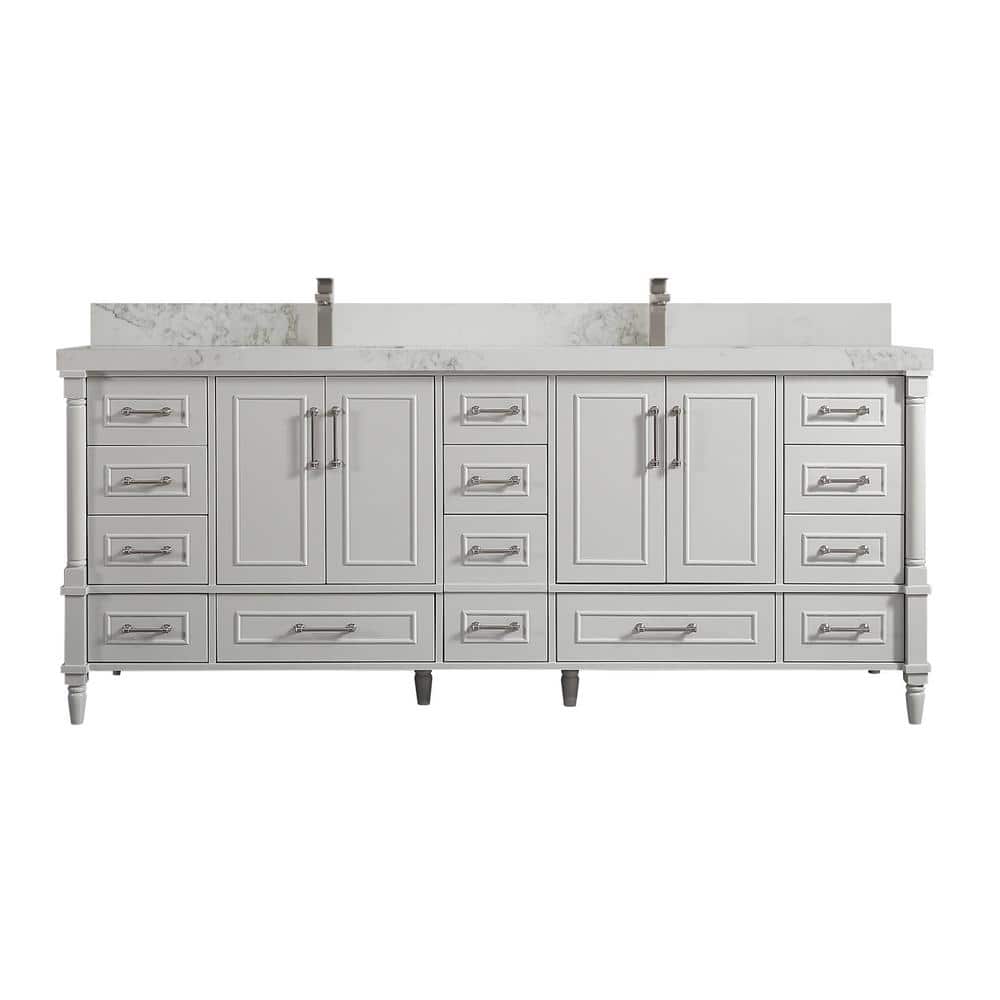 Willow Collections Hudson 84 in. W x 22 in. D x 36 in. H Double Sink ...
