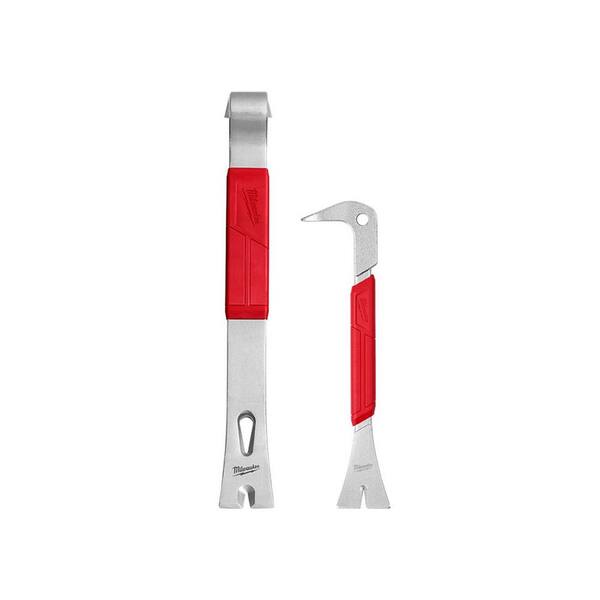 Milwaukee 15 in. Pry Bar with 10 in. Molding Puller Pry Bar (2-Piece)