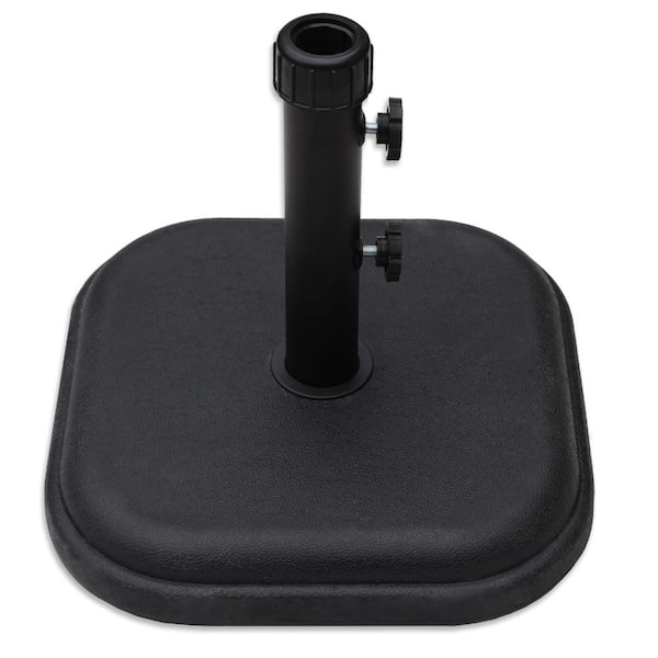 24 lb Patio Umbrella Base Stand with Dual Locking Knobs Black 1 Piece