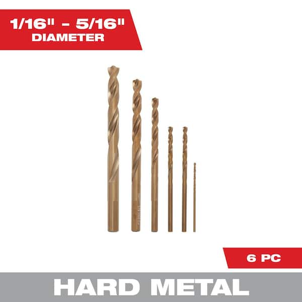 Cobalt Red Helix Drill Bit Set for Drill Drivers (6-Piece)