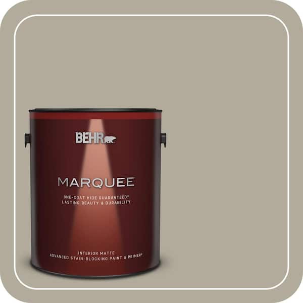 BEHR MARQUEE 1 gal. #ECC-47-1 Mountain Shade Matte Interior Paint & Primer