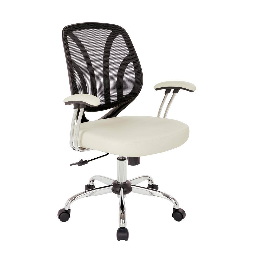 cream mesh office chair