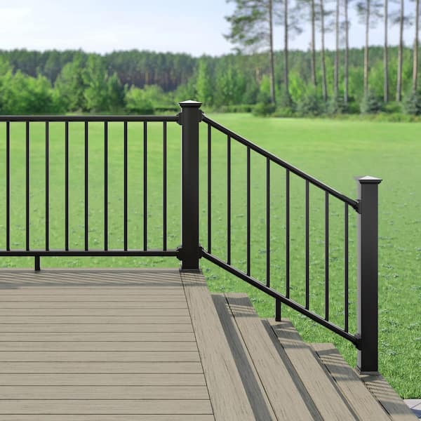 Deckorators 4 in. x 4 in. x 48 in. Black PVC Composite Stair Post