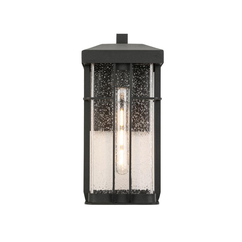 1-Light Outdoor Clear Light Bubble Glass Lantern Wall Sconce, Waterproof Ou
