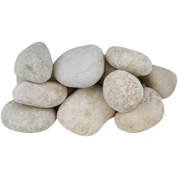 Rain Forest 0.25-cu ft 20-lb White Egg Rock in the Landscaping