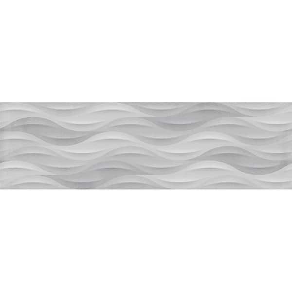 Apollo Tile Ripple Gray 6 in. x 6 in. Matte Ceramic Wall and Floor Deco Sample Tile (0.25 sq. ft./Piece)