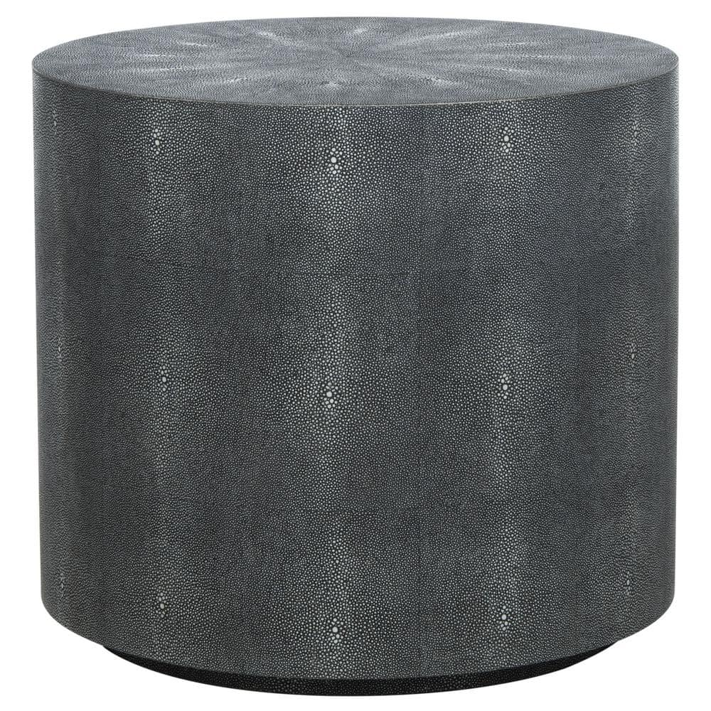 Diesal 20.1 in. Black Round Resin End Table