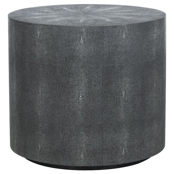 Diesal 20.1 in. Black Round Resin End Table