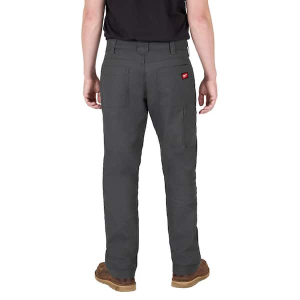 Milwaukee Men's 36 in. x 30 in. Gray Cotton/Polyester Work Pants