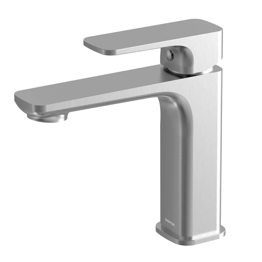 Karran Venda Single Handle Single Hole Basin Bathroom Faucet With Matching Pop Up Drain In