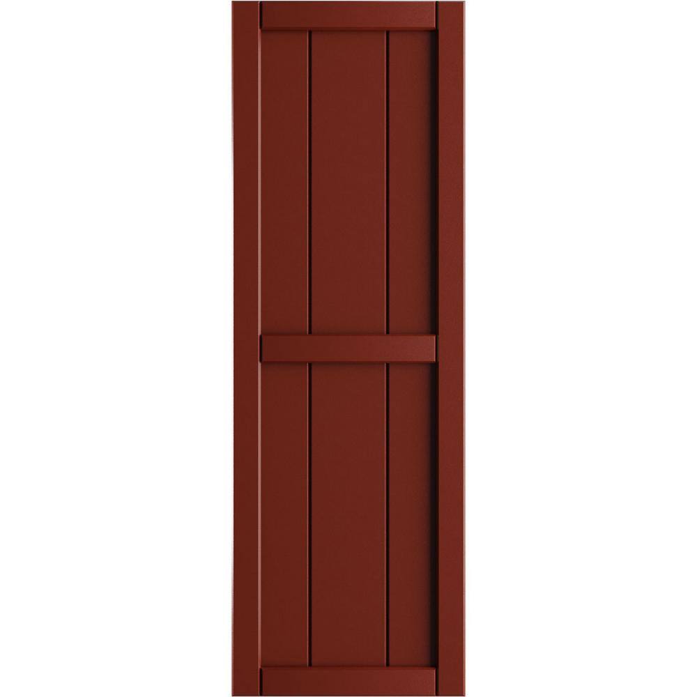 16-1/8 in. x 83 in. True Fit PVC 3-Board Framed Board and Batten Shutters in Pepper Red (Per Pair) price history on PriceWatchPro