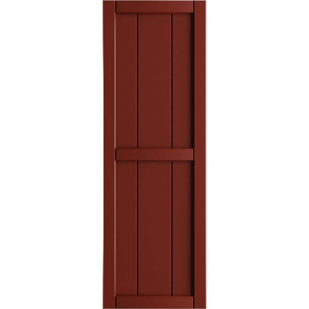 21-1/2 in. x 41 in. True Fit PVC 4-Board Framed Board and Batten Shutters in Pepper Red (Per Pair) price history on PriceWatchPro
