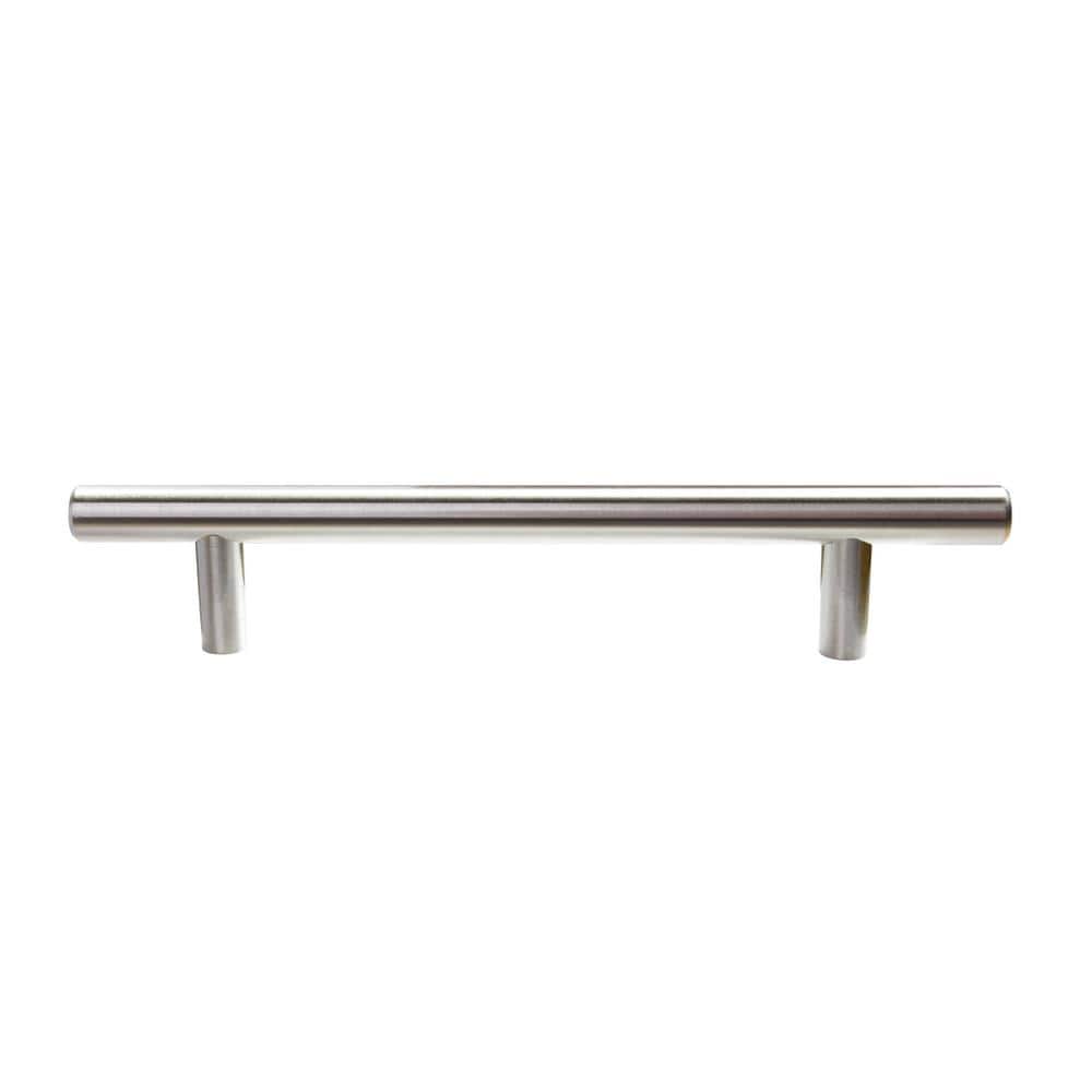 Satin Nickel Modern Bar Pulls with Mounting Hardware, 10-Pack