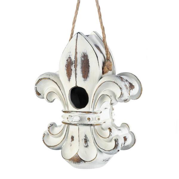 Zingz & Thingz 6.5 in. x 3.5 in. x 8.25 in. Fleur De Lis Birdhouse