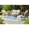 Laurel oaks steel 4 best sale piece deep seating set