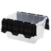 HDX 12 Gal. Commercial Flip Top Storage Tote in Gray 206202 - The Home Depot