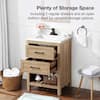 Autumn 24 in. W x 19 in. D x 34 in. H Single Sink Bath Vanity in Weathered Tan with White Engineered Stone Top